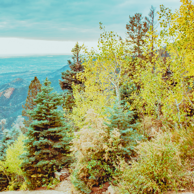 A view from the top of the incline overlooking Manitou Springs, Colorado.